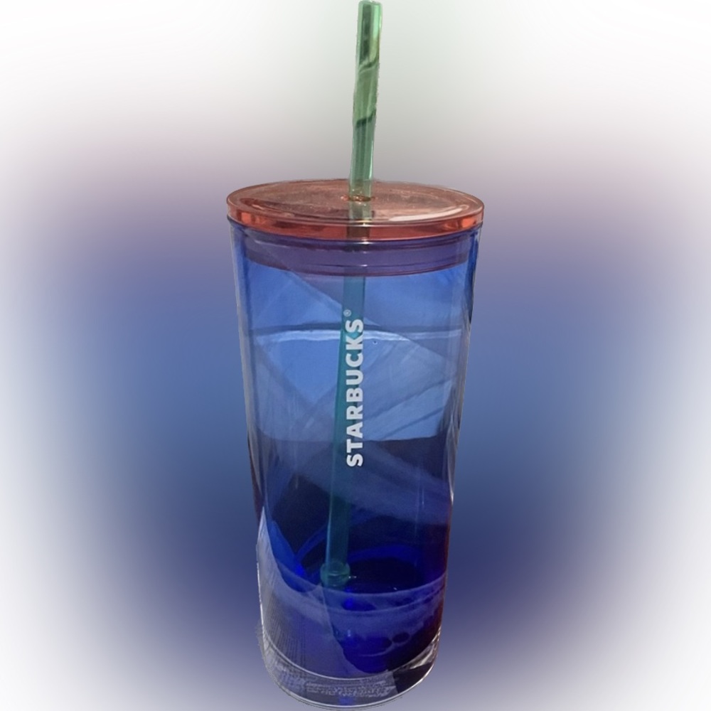 Starbucks Blue Glass Tumbler - Picture 1 of 1